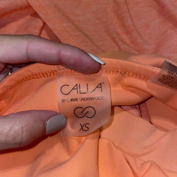 Calia peach workout tank too with built in bra size X small- excellent condition - Picture 5 of 6